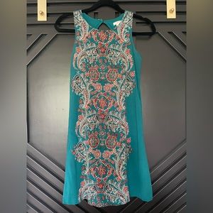 Teal paisley dress